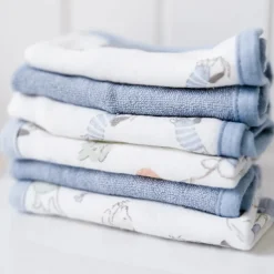 The Little Linen Company Towelling Washers 6 Pack