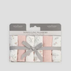 The Little Linen Company Towelling Washers 6 Pack