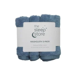The Sleep Store Deluxe Towelling Wash Cloths - 3 Pack