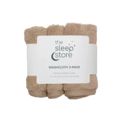 The Sleep Store Deluxe Towelling Wash Cloths - 3 Pack