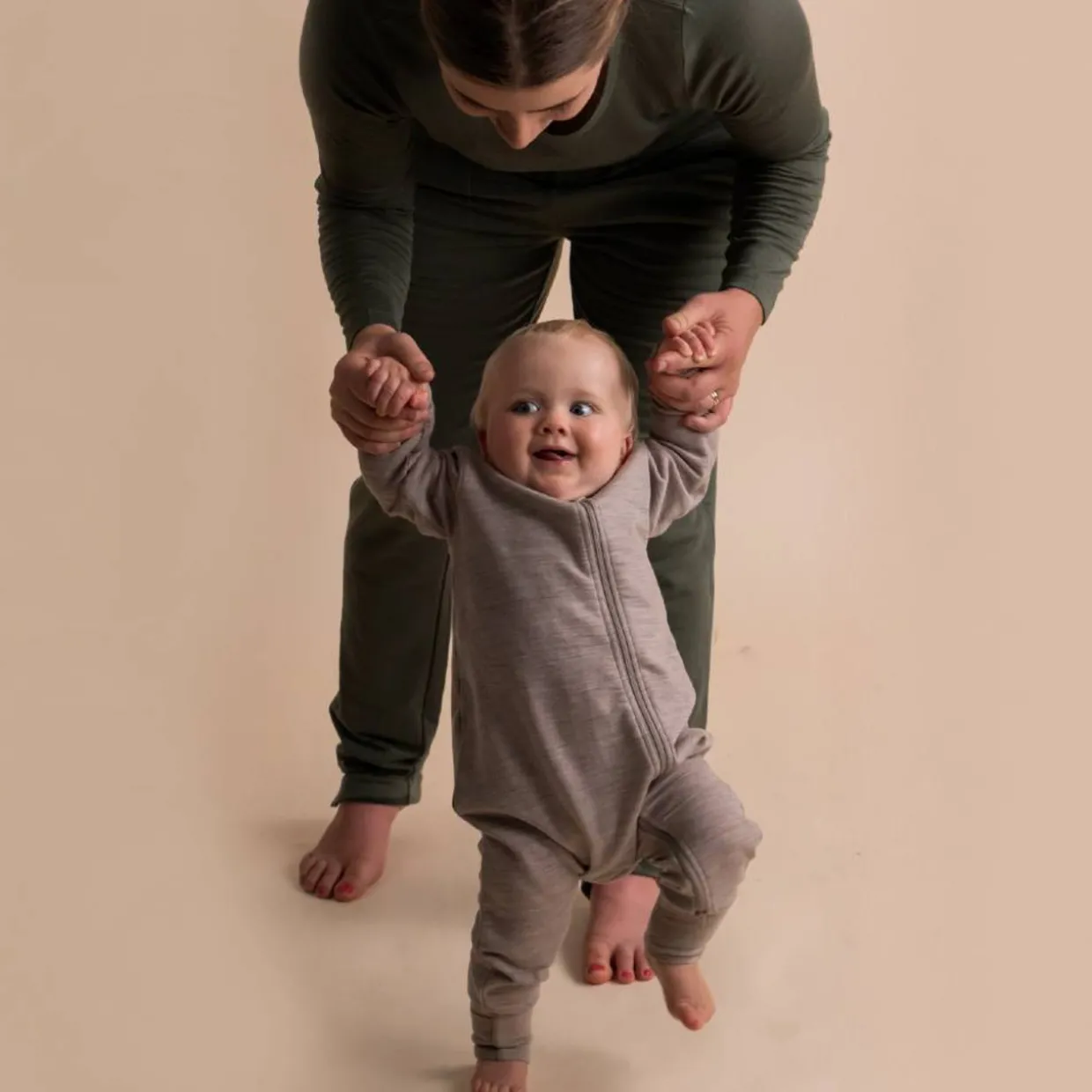 The Sleep Store Merino Tencel Fleece - Onesie with Foldover Mittens & Feet