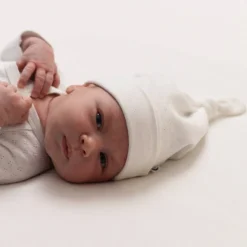 The Sleep Store Organic Cotton Pointelle Knotted Hat