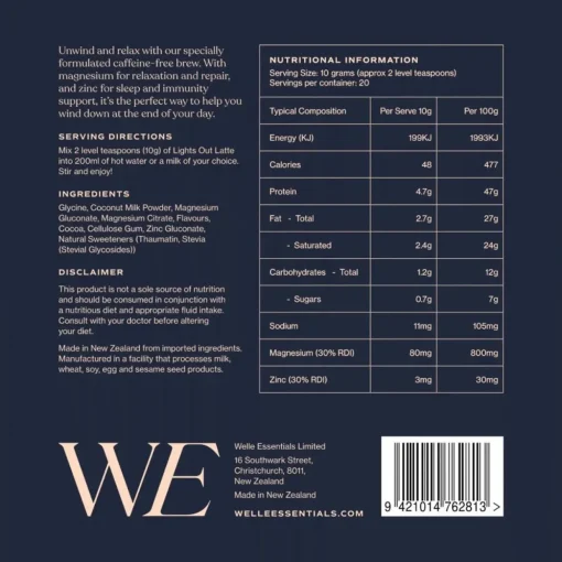 Welle Essentials Light Out Latte - Salted Caramel