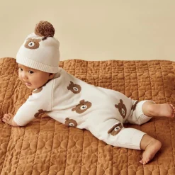Wilson & Frenchy Organic Knitted Jacquard Growsuit