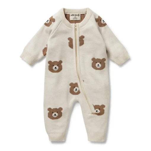 Wilson & Frenchy Organic Knitted Jacquard Growsuit