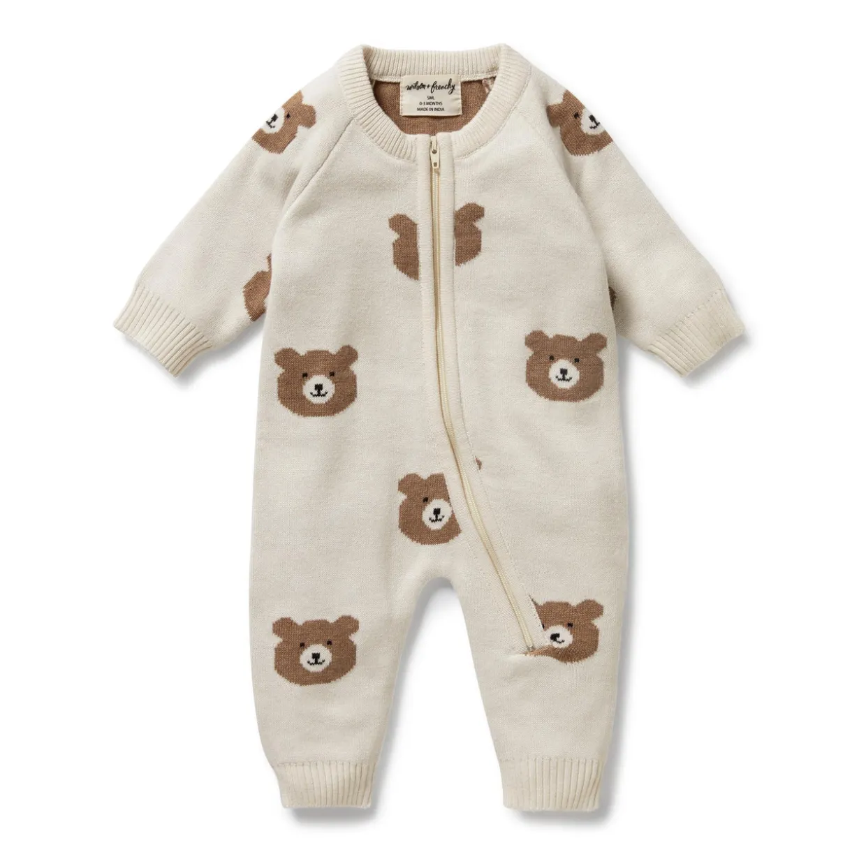 Wilson & Frenchy Organic Knitted Jacquard Growsuit
