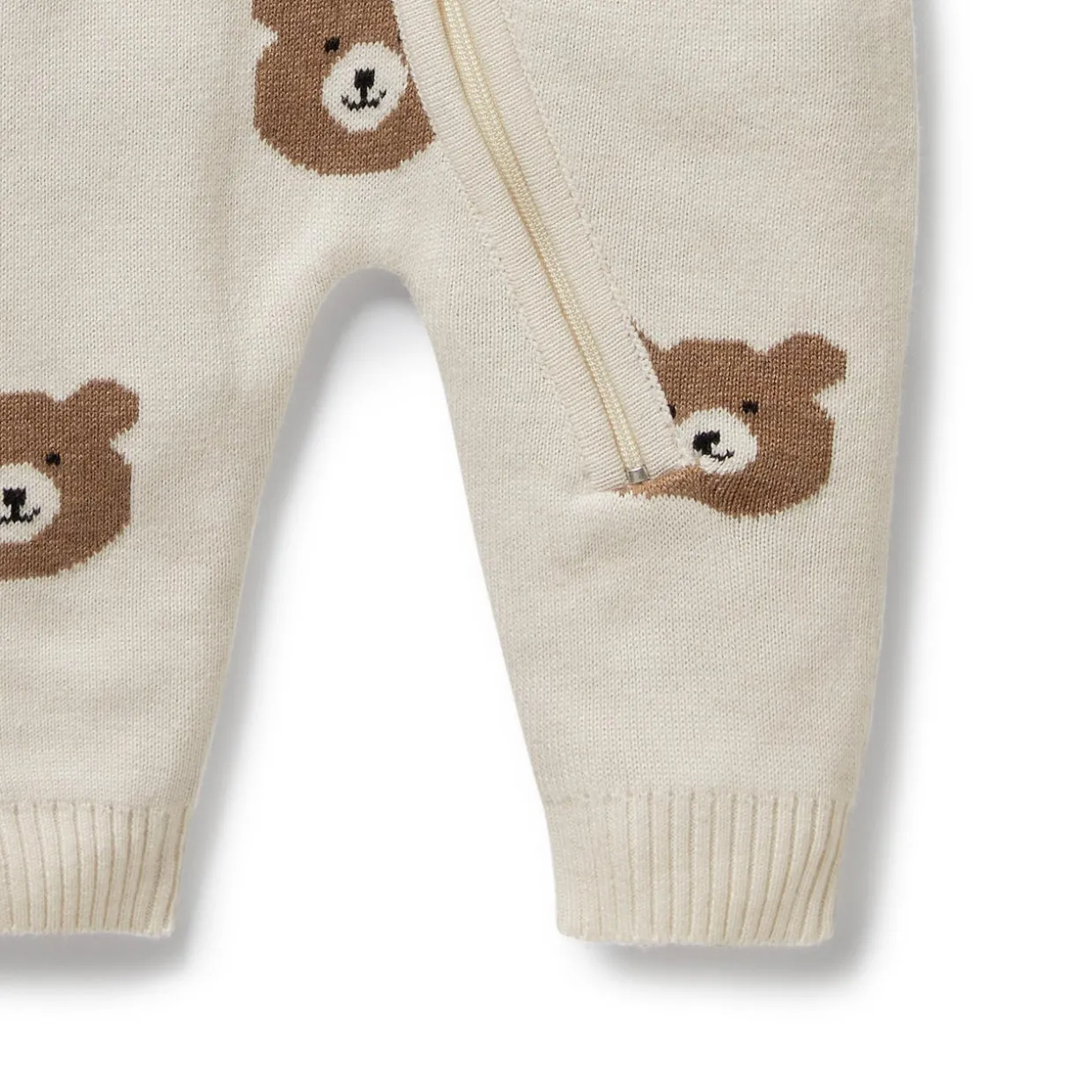 Wilson & Frenchy Organic Knitted Jacquard Growsuit