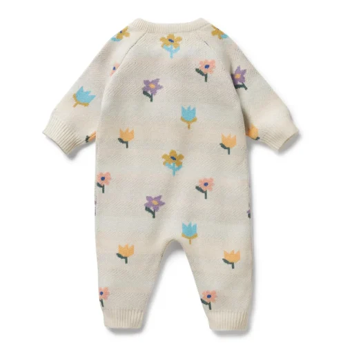 Wilson & Frenchy Organic Knitted Jacquard Growsuit