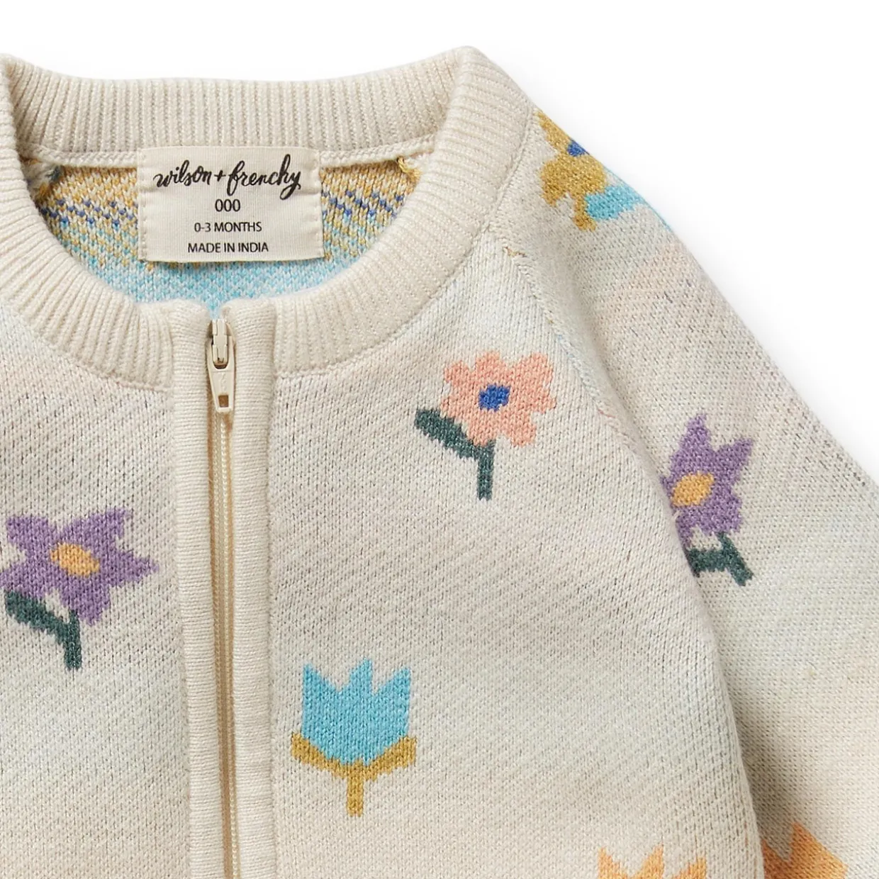 Wilson & Frenchy Organic Knitted Jacquard Growsuit