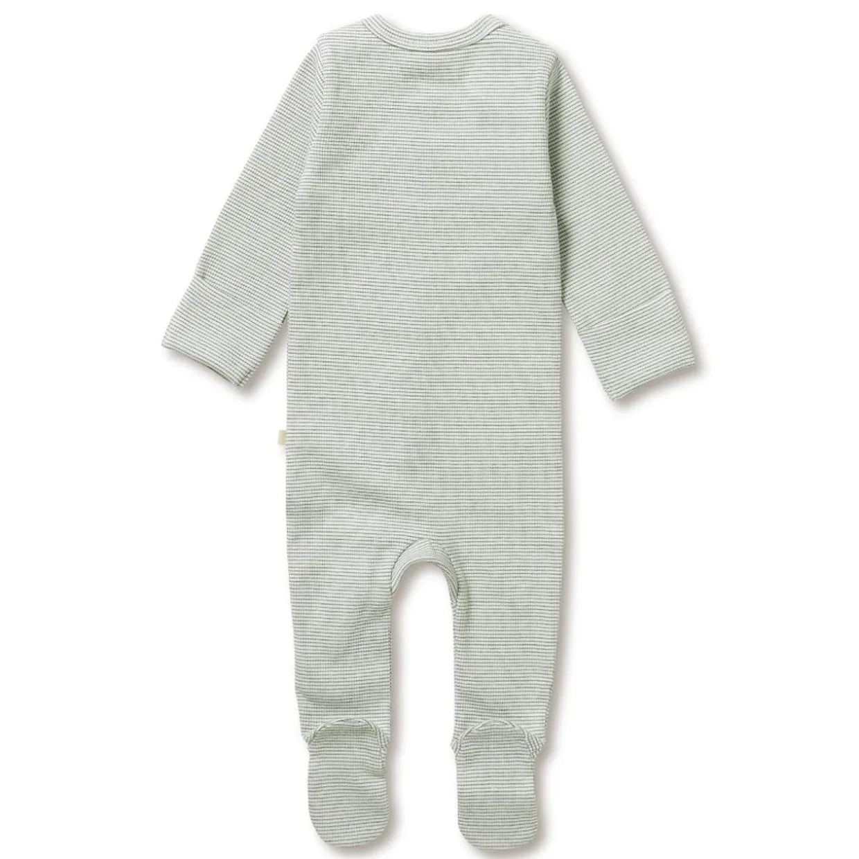 Wilson & Frenchy Organic Stripe Rib Zipsuit with Feet